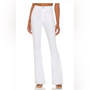 Casey High-Rise Flare in Optic White